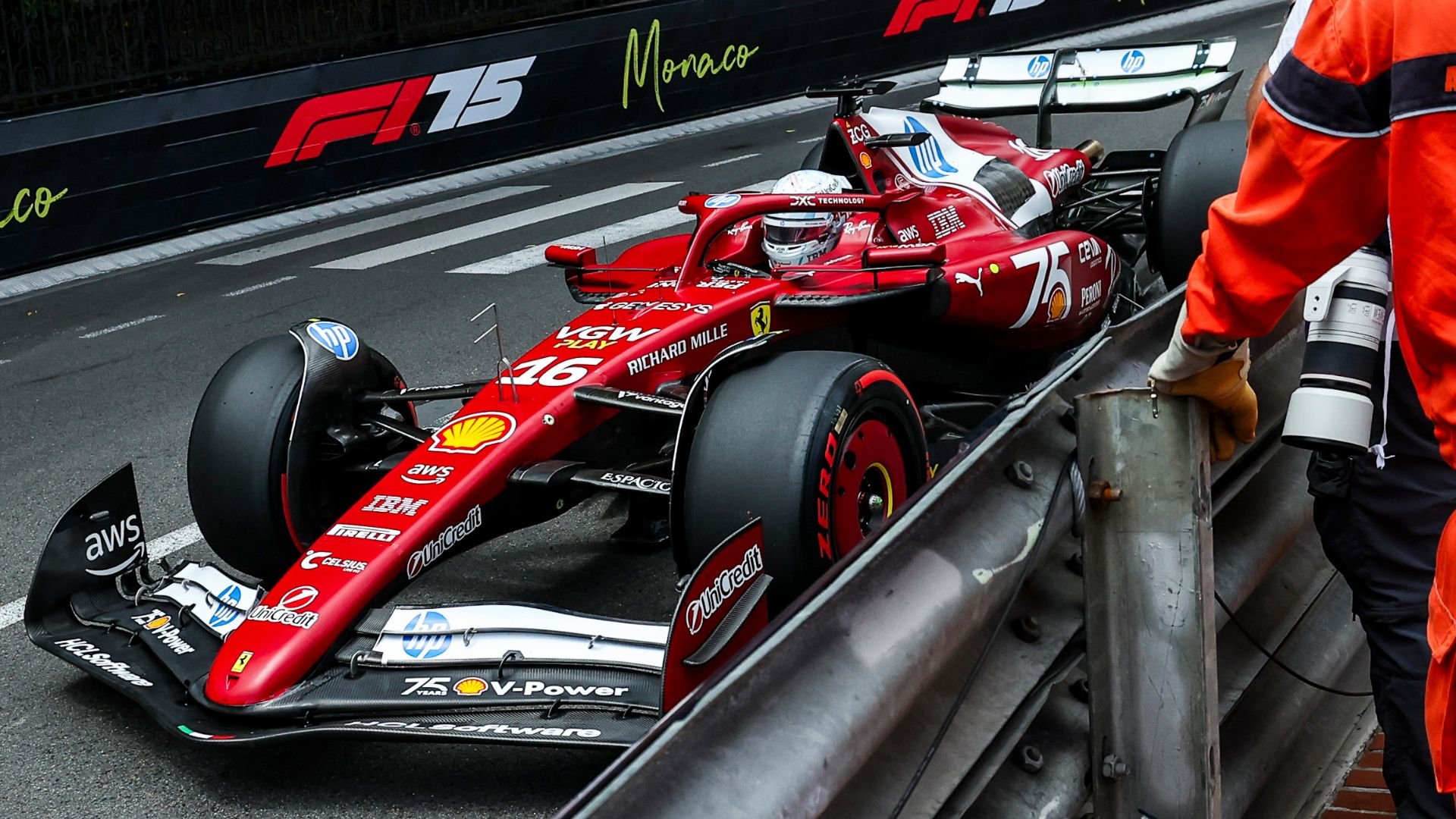 Charles Leclerc tops twice-stopped second Monaco GP practice