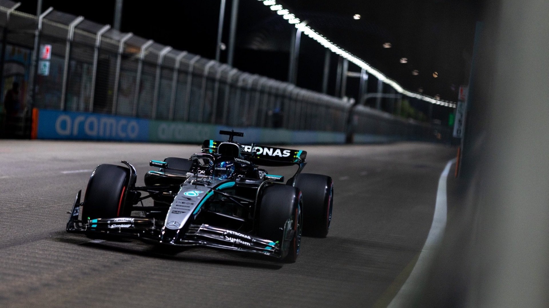 George Russell dominates in Singapore to claim his second win of 2025