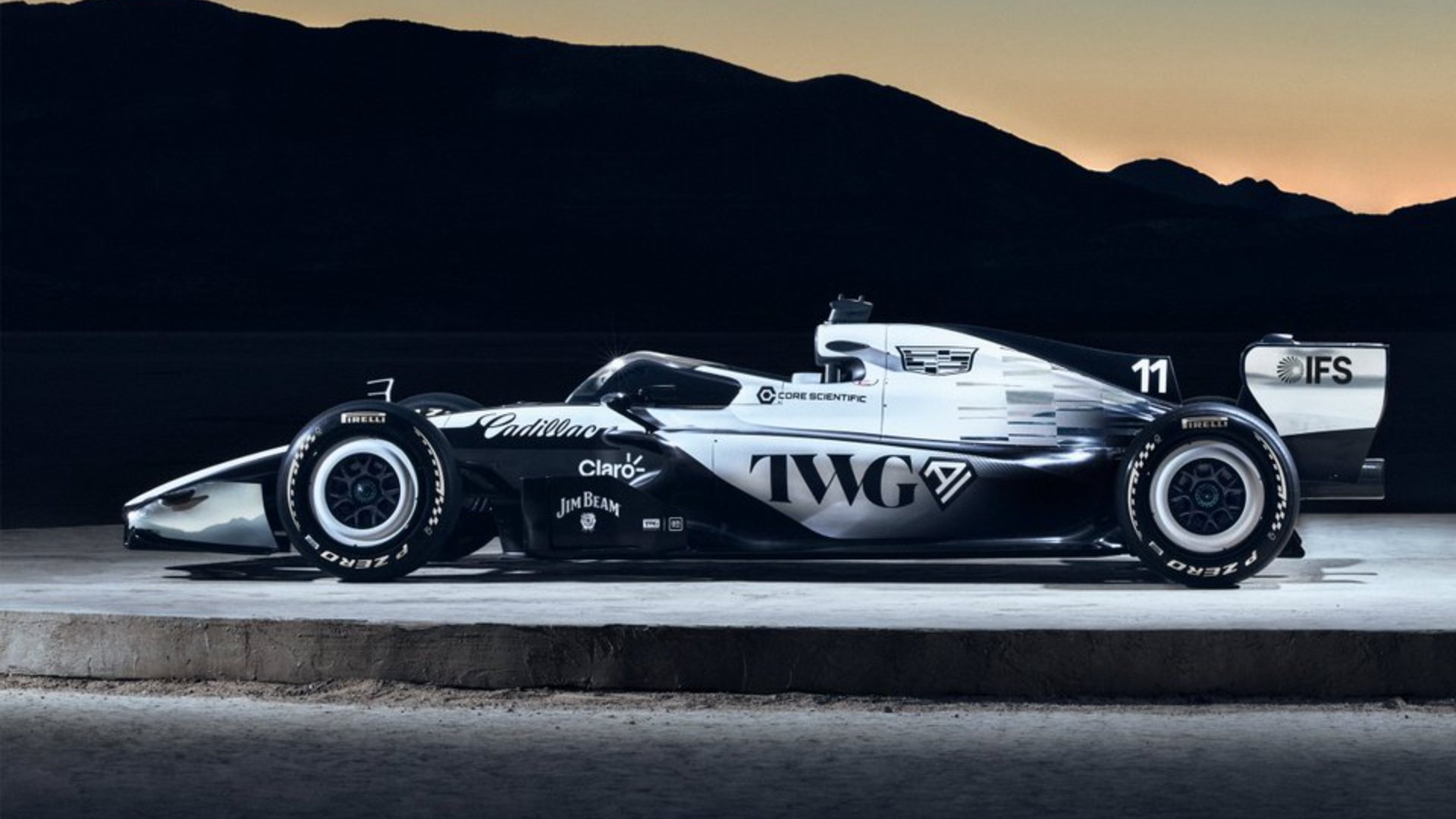 Cadillac F1 unveils its 2026 car design during the Super Bowl broadcast